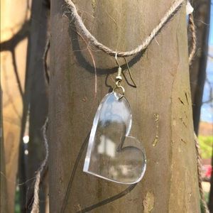 Homemade clear earrings